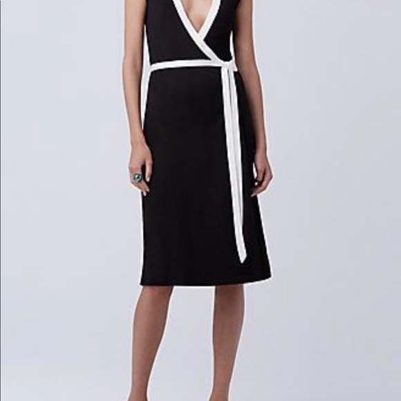 NWT DVF Valena Sleeveless Jersey Wrap Dress - Picture 5 of 12
